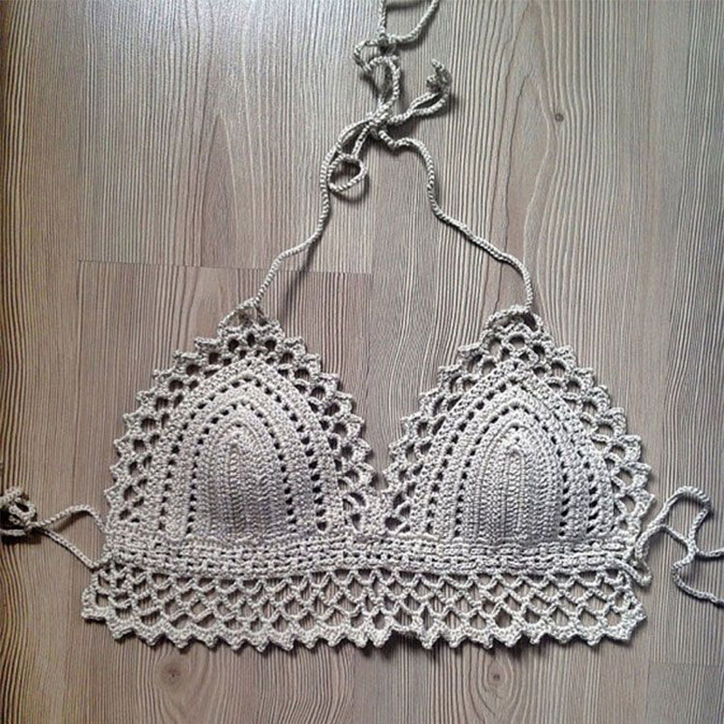 OEEA Crochet bikini tops, hot spring swimsuits, yoga crocheted bra