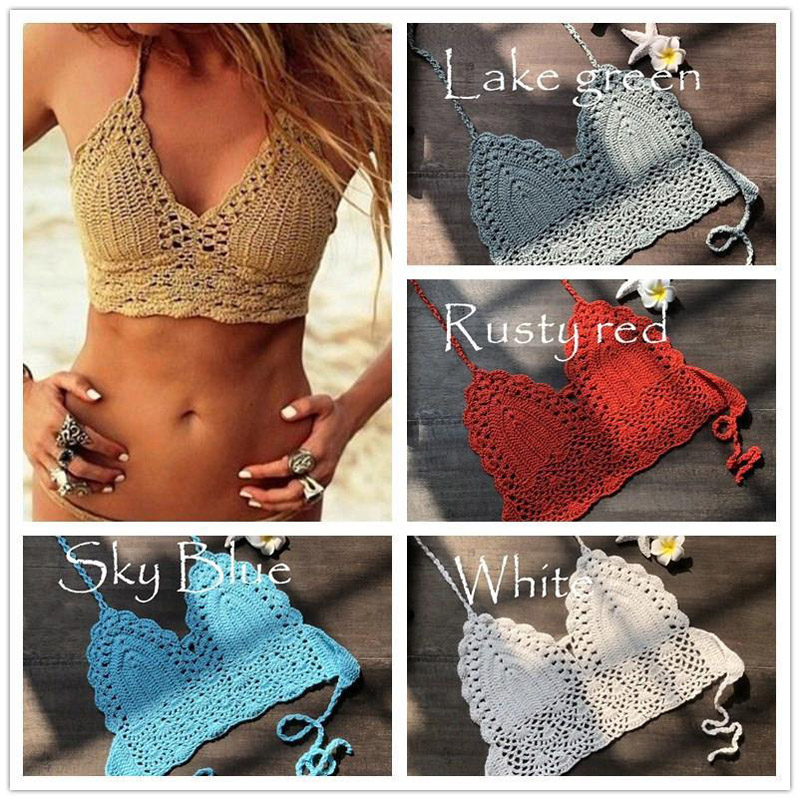 Crochet swimsuits, large chest and cup crochet bikinis for swimming pools, beach belly covering and slimming swimsuits