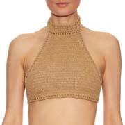 Crochet bikini top, women's scarf swimsuit