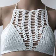 Versatile chest wrap women's crochet large chest crochet bikini top, women's swimsuit